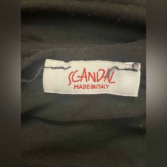 Scandal “Made In Italy” long sleeve scoop back top in black Small - Picture 8 of 9